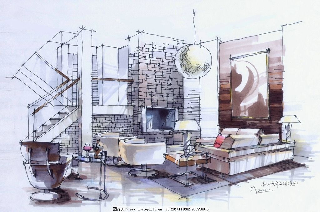 室內設計手繪與裝飾材料的藝術融合